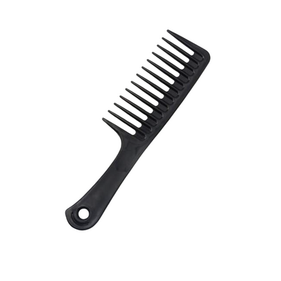 Black comb on a white background