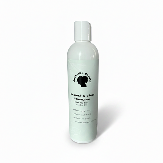Shampoo in a white bottle on a white background
