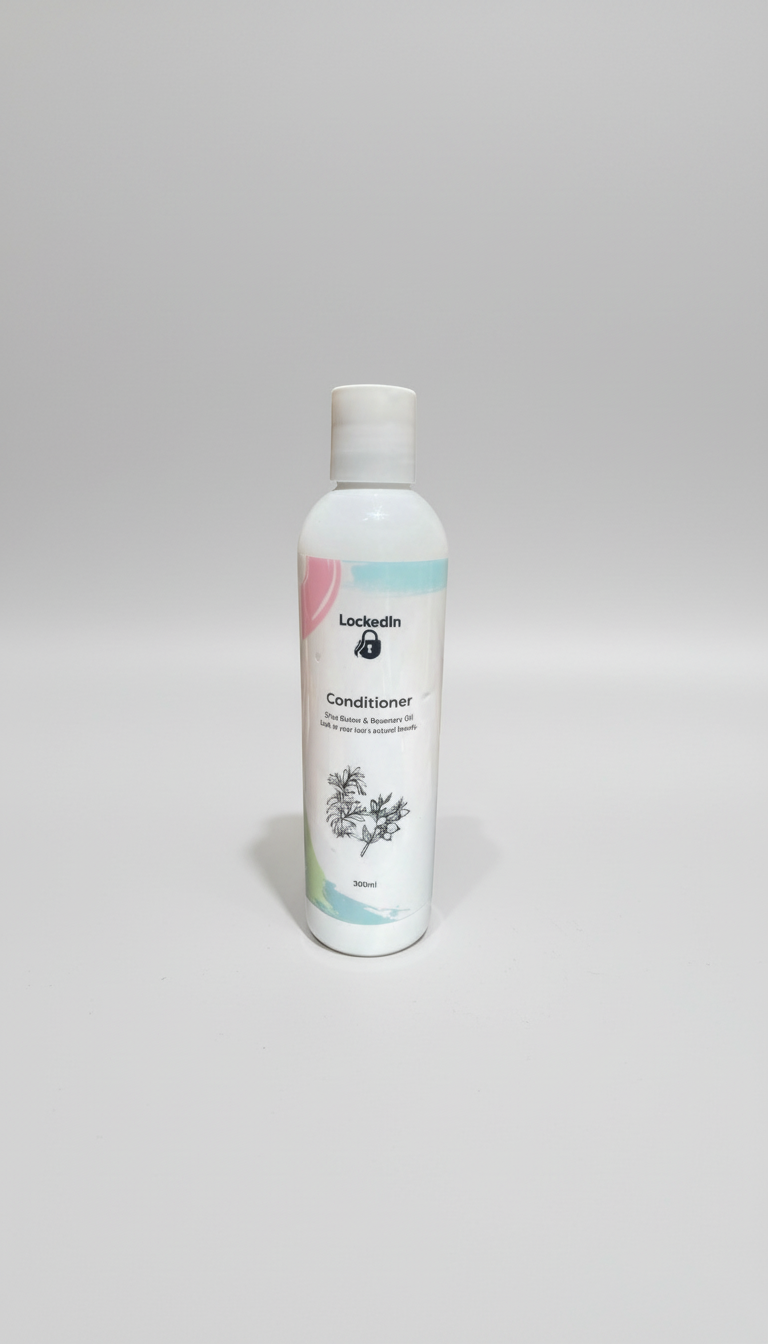 white bottle of conditioner with a white top